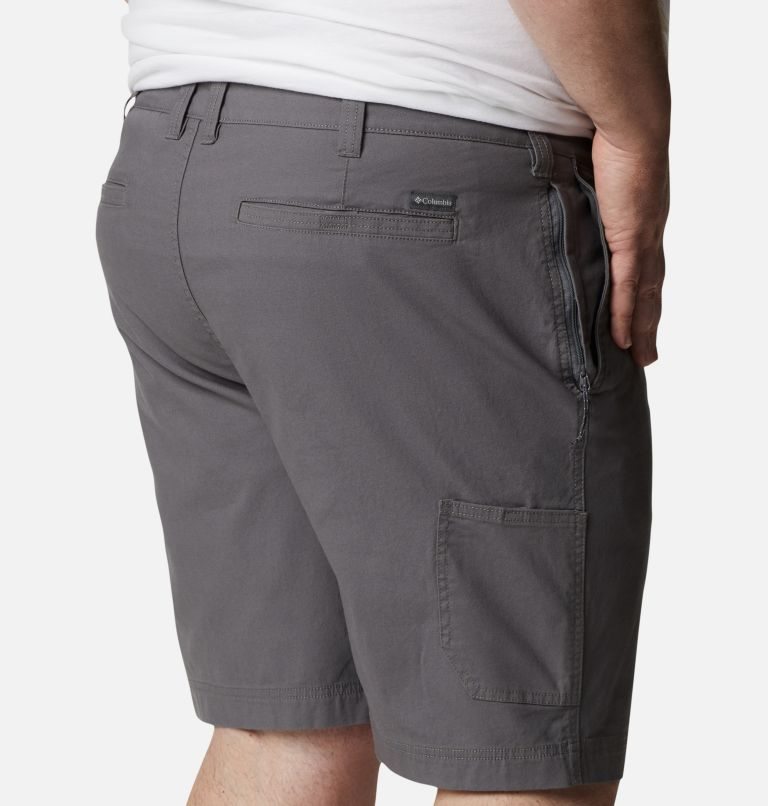 Men's Columbia Flex ROC Shorts Dark Grey | Plus Size CA-CA50L